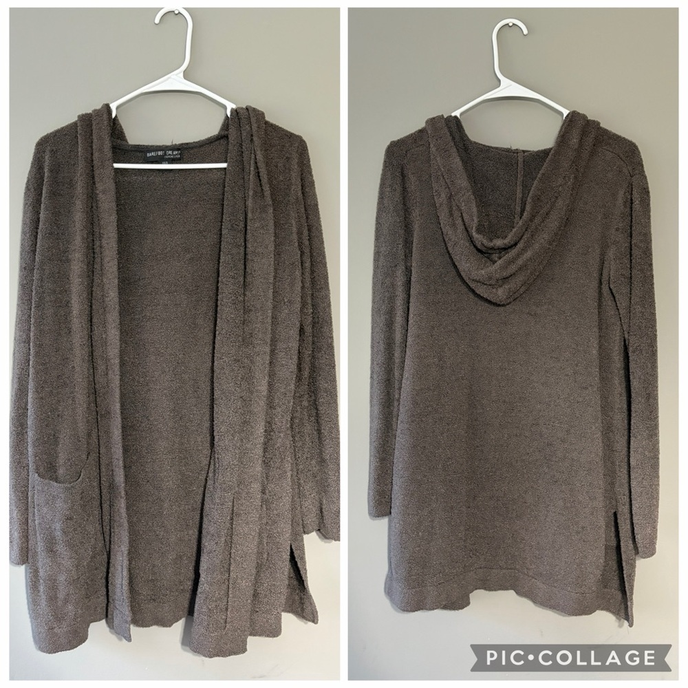 Barefoot Dreams Women's Brown CozyChic Lite® Long Cardigan Small